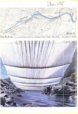 胶版印刷 Christo - Over The River Project IV