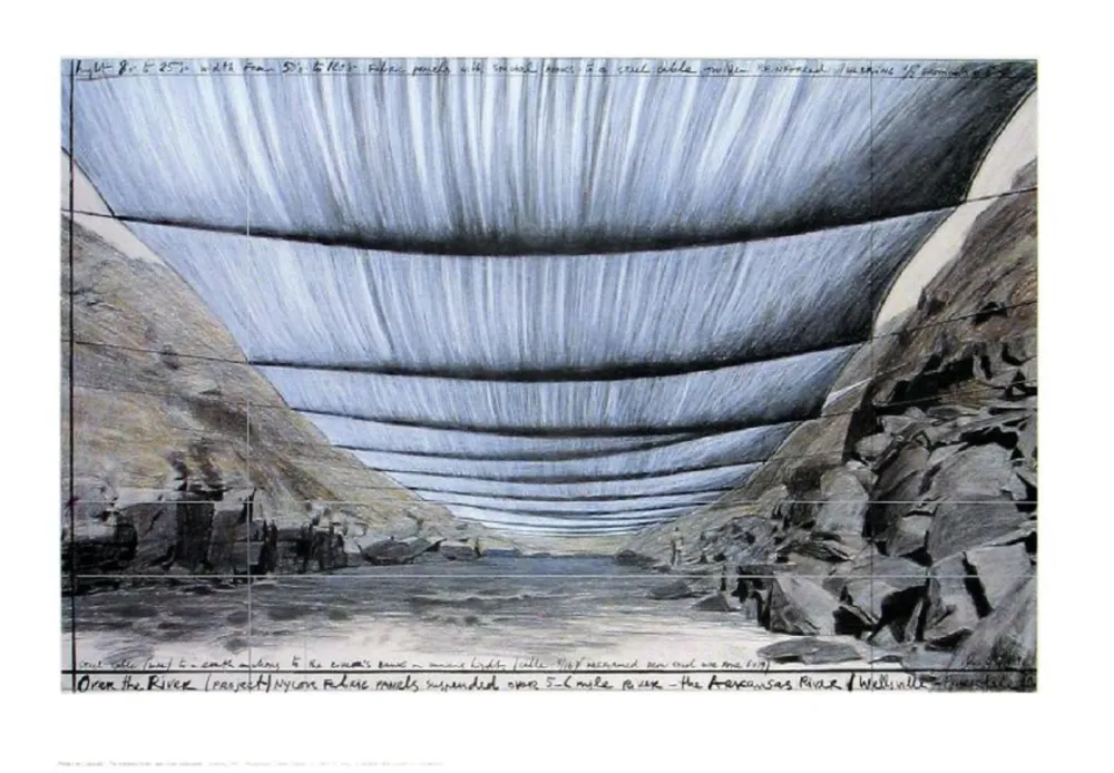 胶版印刷 Christo - Over The River Project V Under