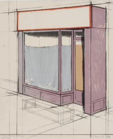 复数作品 Christo - Pink Store Front, Project (from Marginalia)