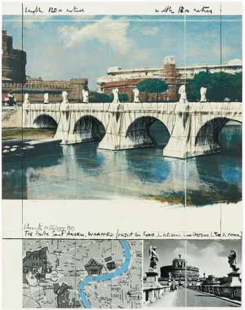 复数作品 Christo - Ponte Sant Angelo, Wrapped (Project for Rome)