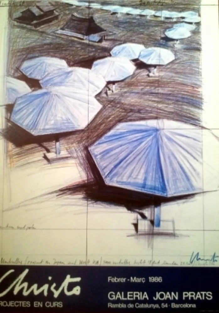 海报 Christo - POSTER EXHIBITION 1986. HANSIGNED.