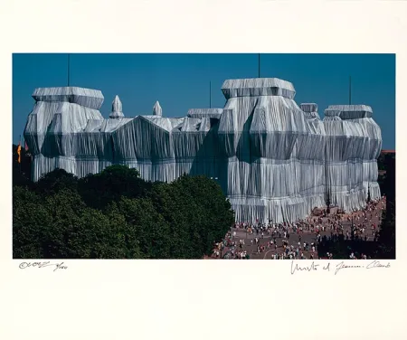 石版画 Christo - Reichstag Mappe II, Südfassade