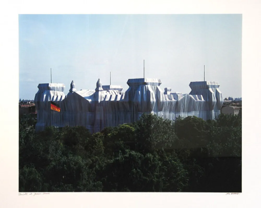 摄影 Christo - Reichstag/Berlin Vormittag, Wrapped