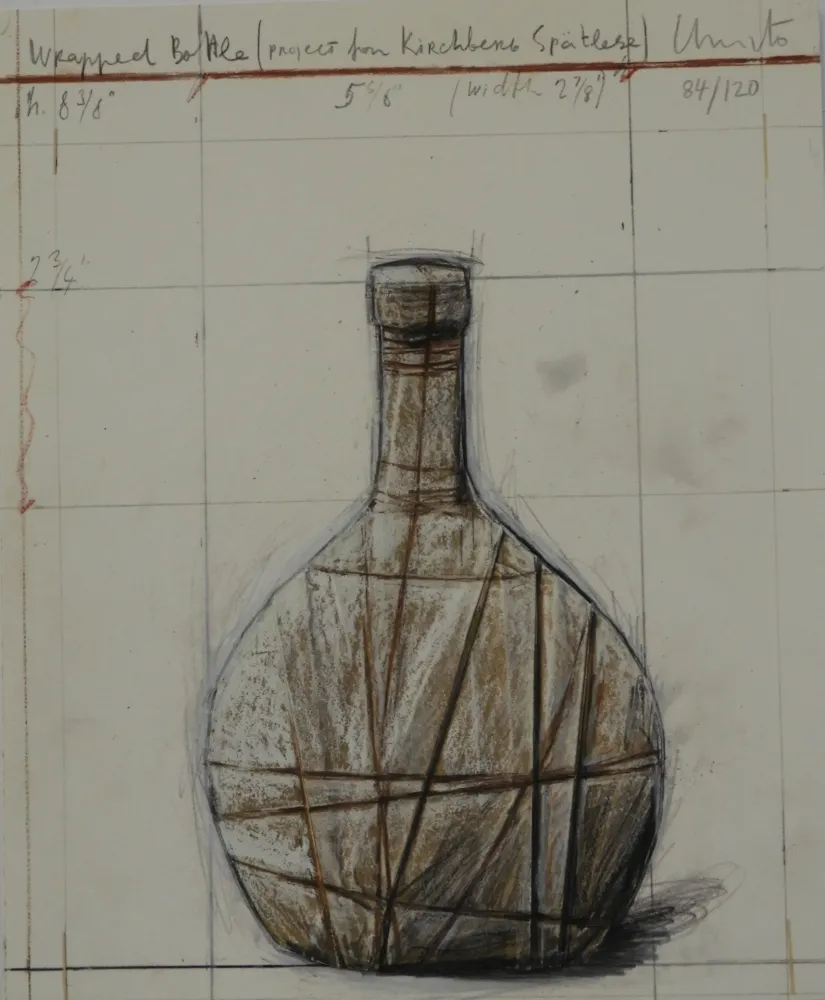 复数作品 Christo - Wrapped bottle