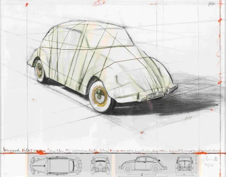 丝网印刷 Christo - Wrapped Volkswagen, Project for 1961 Volkswagen Beetle Saloon