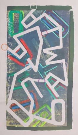丝网印刷 Chryssa - Constructions: Reflections of Plaster Letter Neon Tubing