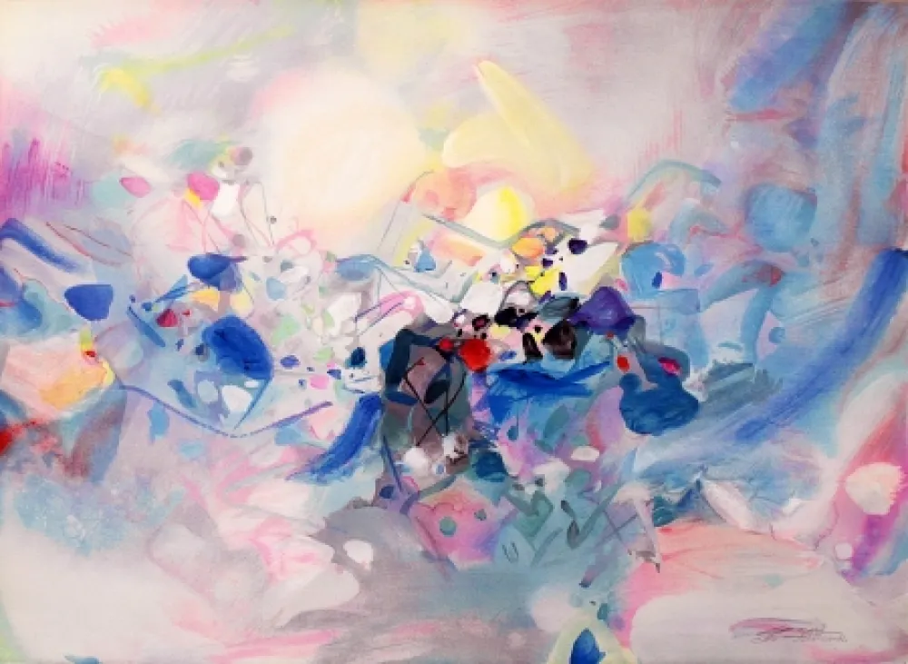 石版画 Chu Teh Chun  - Morning Dew