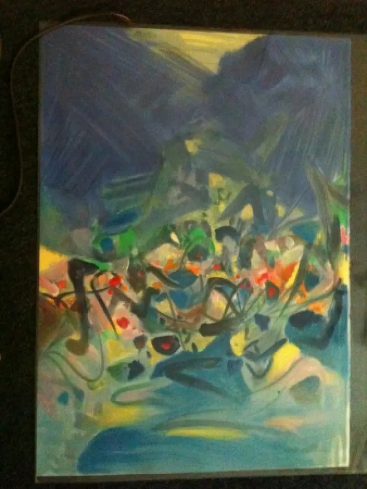 石版画 Chu Teh Chun  - SAISON BLEUE