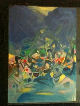 石版画 Chu Teh Chun  - SAISON BLEUE