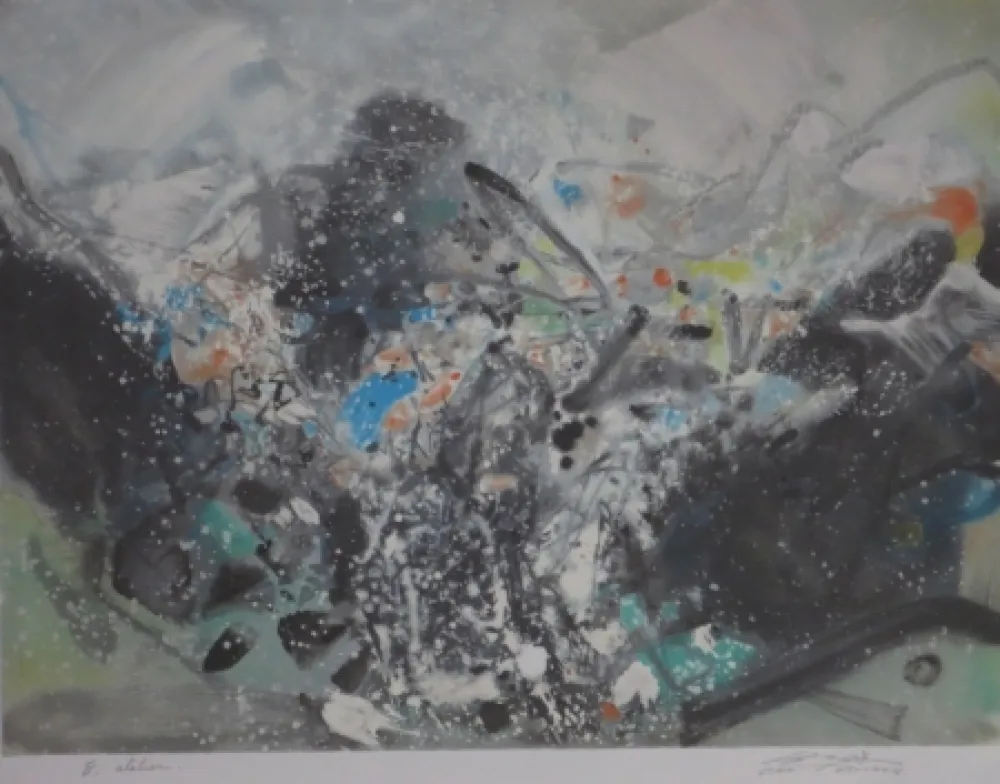 石版画 Chu Teh Chun  - Sans titre XVII