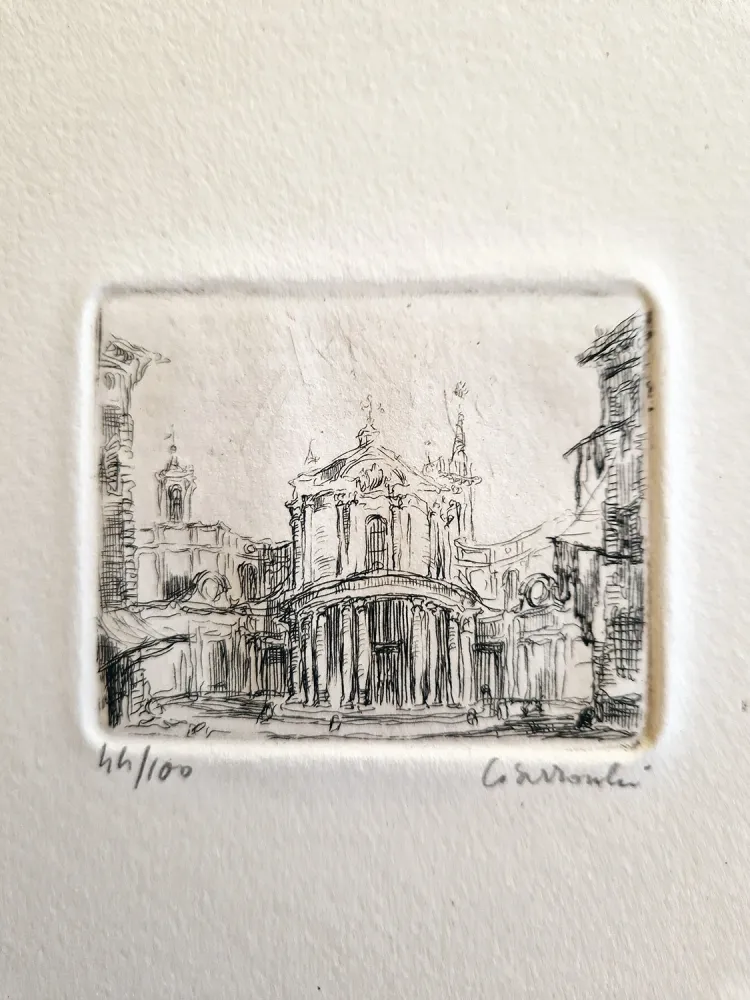 蚀刻版画 Ciarrocchi - Chiesa della Pace