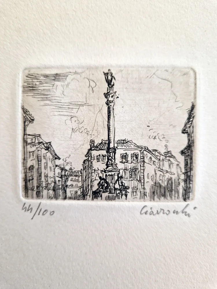 蚀刻版画 Ciarrocchi - Colonna dell'Immacolata
