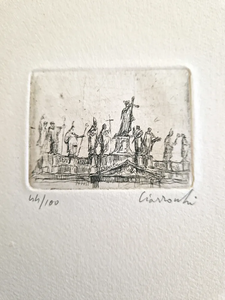 蚀刻版画 Ciarrocchi - Gli Apostoli di marmo