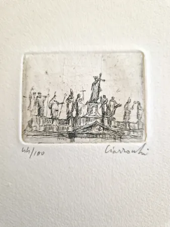 蚀刻版画 Ciarrocchi - Gli Apostoli di marmo
