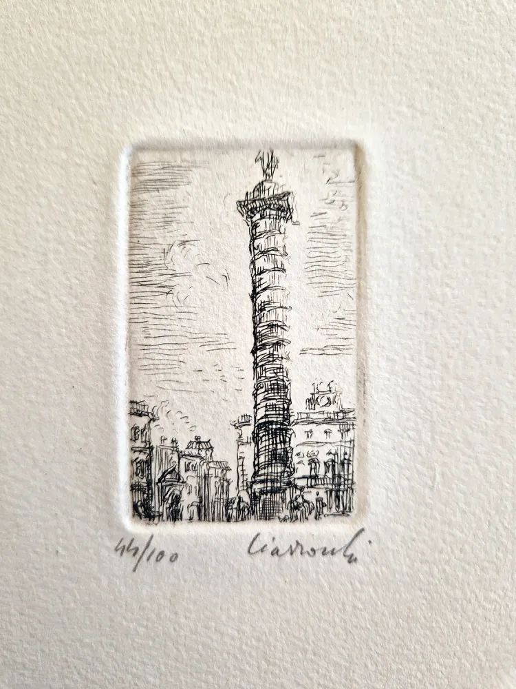 蚀刻版画 Ciarrocchi - La colonna Antonina