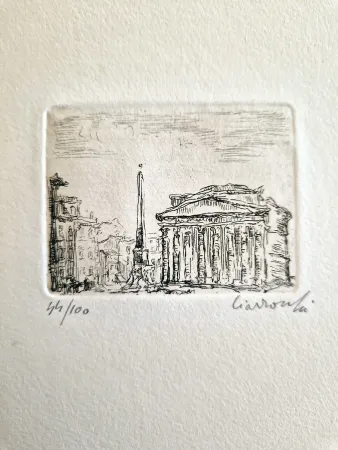 蚀刻版画 Ciarrocchi - Pantheon