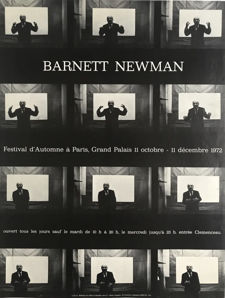 海报 Cieslewicz  - Barnett Newman / Festival d’Automne à Paris