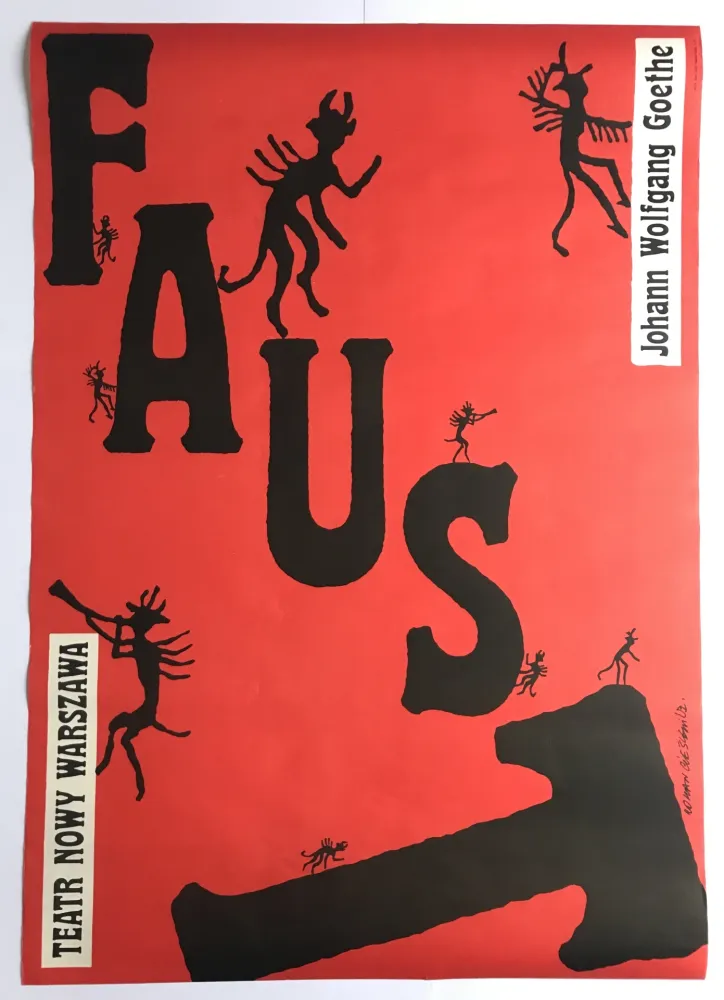 海报 Cieslewicz  - Faust, Goethe / Nowy Teatr Warszawa