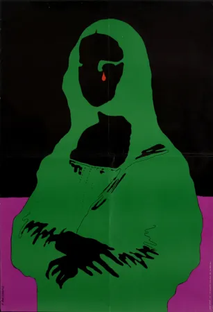 丝网印刷 Cieslewicz  - Mona Lisa, 1968 - Large silkscreen poster (Scarce!)
