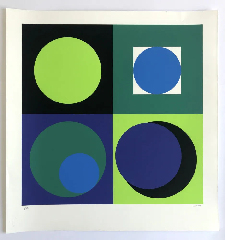 丝网印刷 Claisse - Composition géométrique