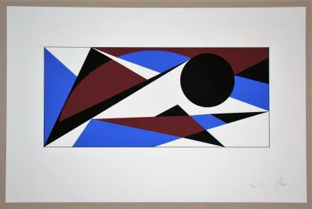 丝网印刷 Claisse - Composition géométrique - sans titre