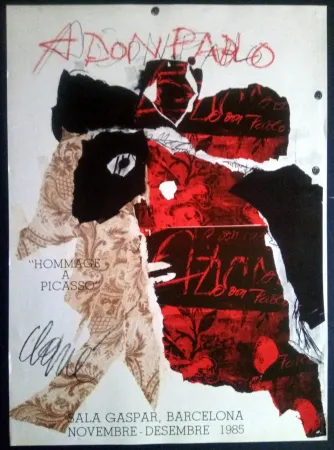 海报 Clavé - Antoni Clavé - A Don Pablo - Sala Gaspar 1985