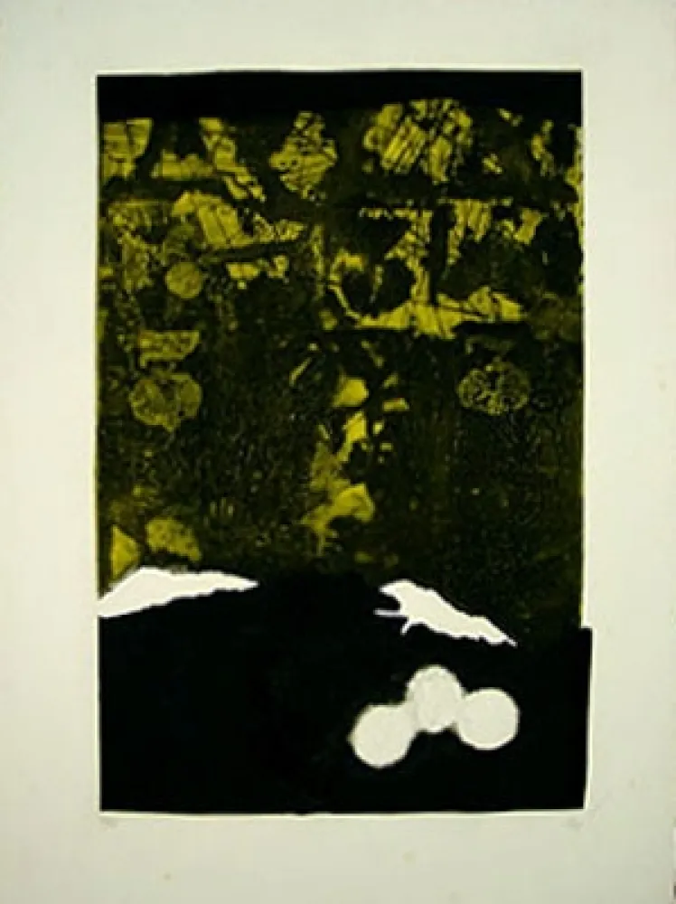 蚀刻版画 Clavé - BLEU ET NOIR