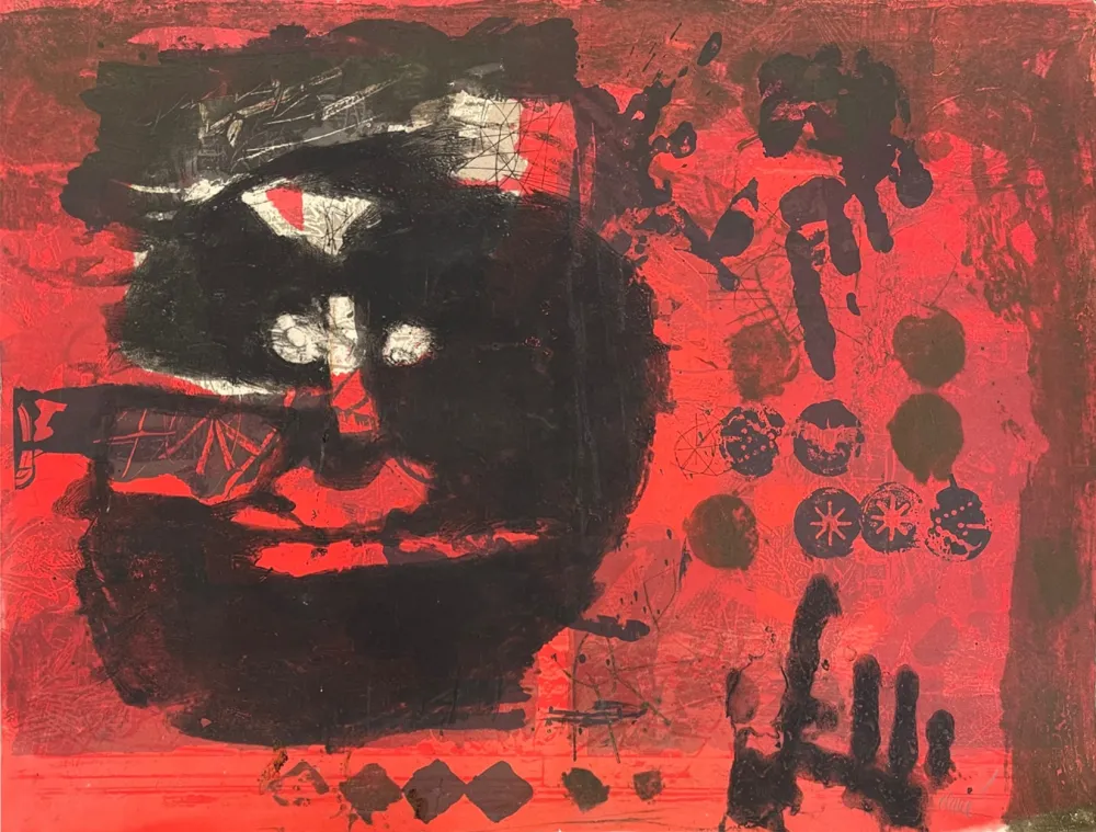 蚀刻版画 Clavé - Guerrier aux étoiles 