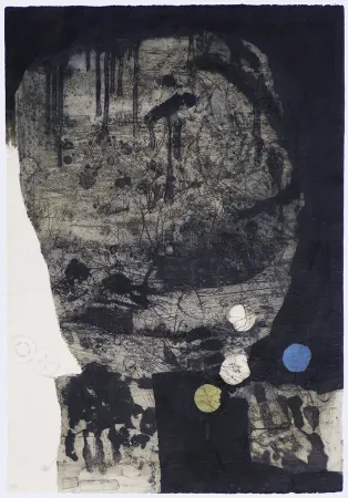 版画 Clavé - Guerrier aux trois points