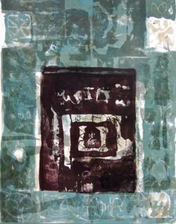 石版画 Clavé - Hommage a domenikos- Cadre bleu