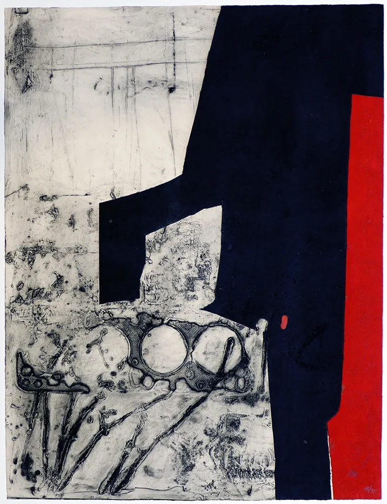 版画 Clavé - Instrument bande rouge