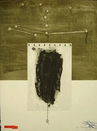 蚀刻版画 Clavé - LES CORDES MUETTES