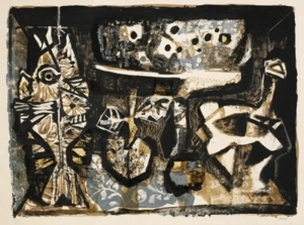 石版画 Clavé - Nature Morte