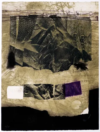 版画 Clavé - Papier froissé