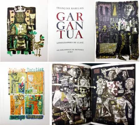 插图书 Clavé - Rabelais. GARGANTUA. 61 lithographies originales de Clavé (1955)