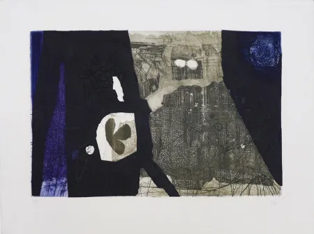 版画 Clavé - Trefle et flan de journal