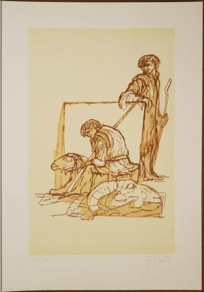 石版画 Clerici - Pastorale