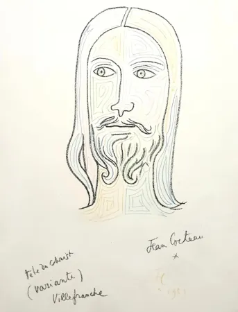 石版画 Cocteau - Christ