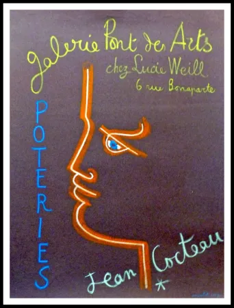 石版画 Cocteau - Galerie Pont des Arts chez Lucie Weill - POTERIES