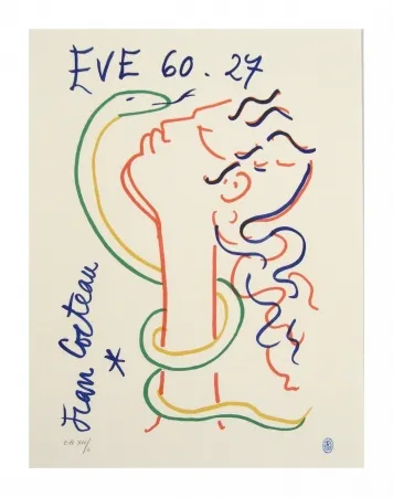 石版画 Cocteau - Hommage à Jean Cocteau