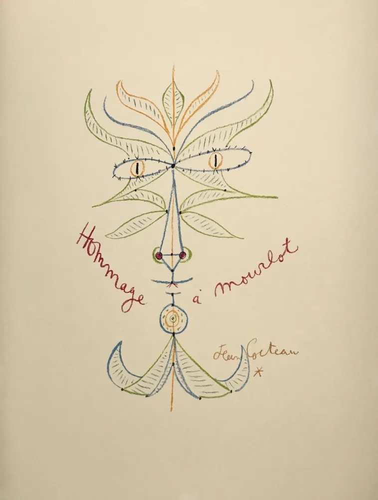 石版画 Cocteau - Hommage a Mourlot