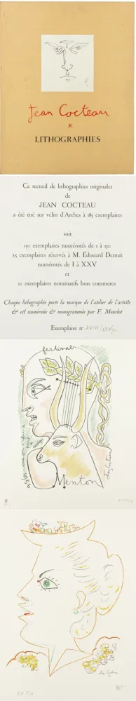 插图书 Cocteau - Jean Cocteau, 25 lithographies originales 1956