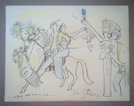 石版画 Cocteau - La femme doit suivre son mari