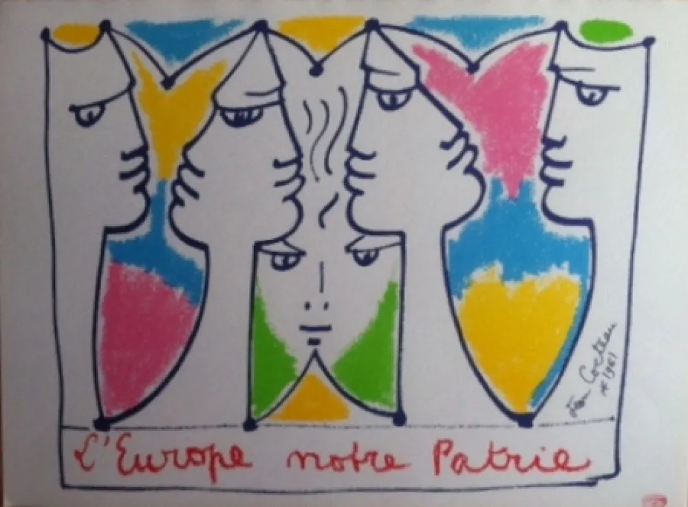 石版画 Cocteau - L'Europe
