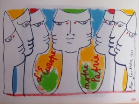 石版画 Cocteau - L'Europe