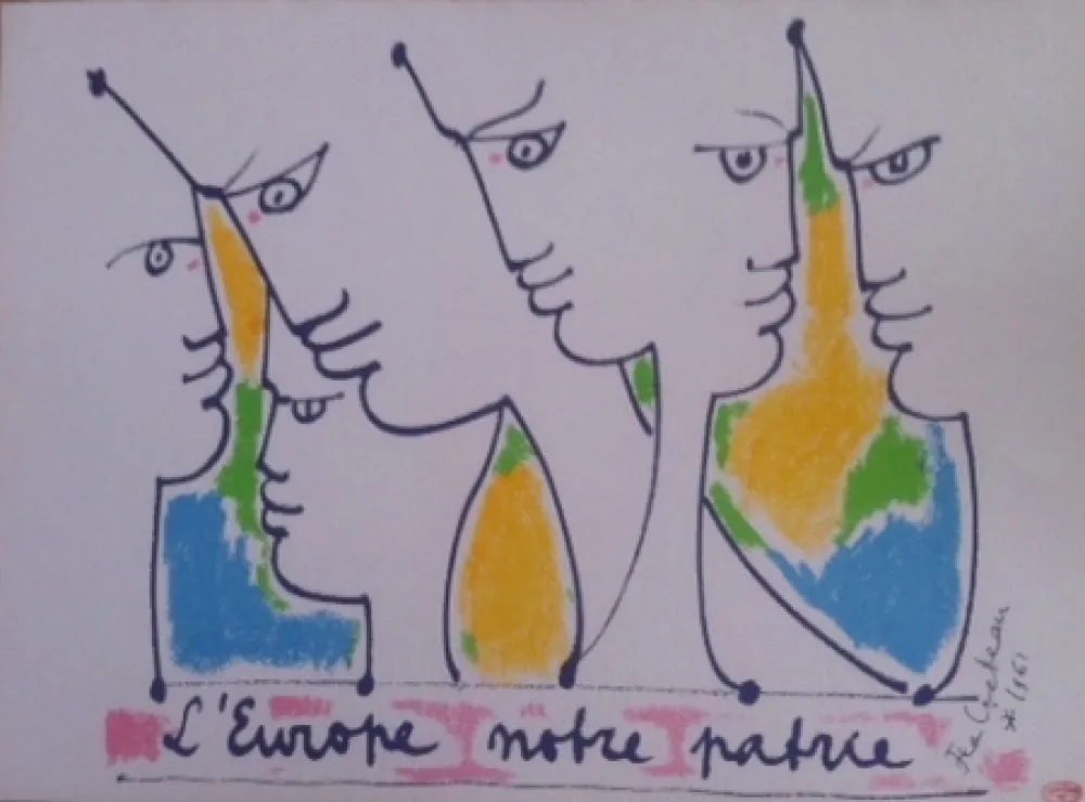 石版画 Cocteau - L'Europe