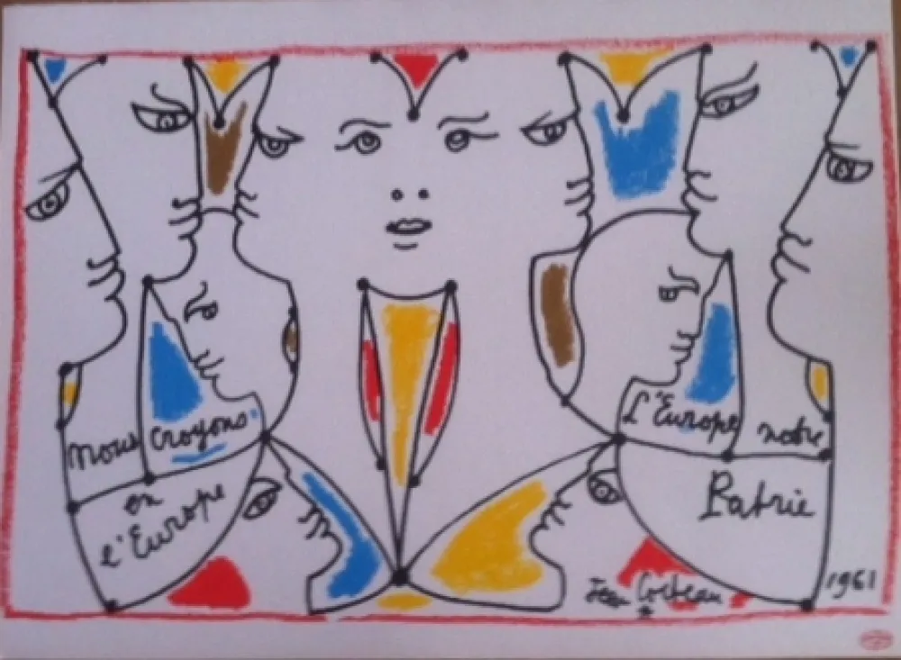 石版画 Cocteau - L'Europe