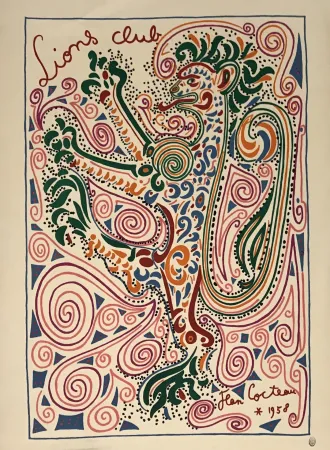 石版画 Cocteau - Lions club