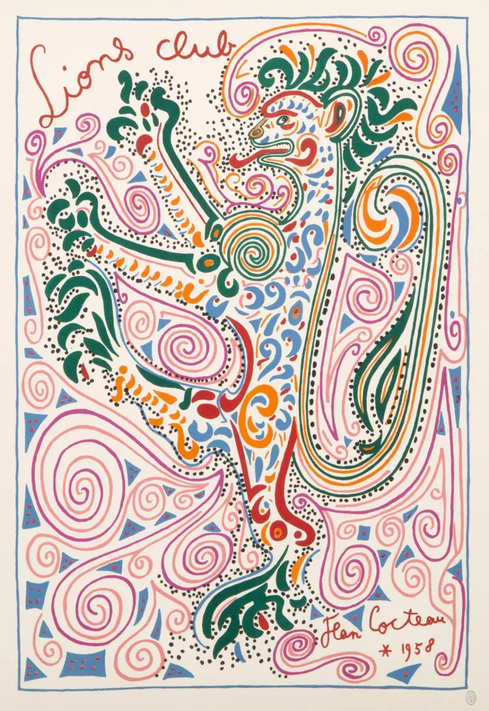 石版画 Cocteau - Lions Club