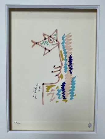 石版画 Cocteau - Profil